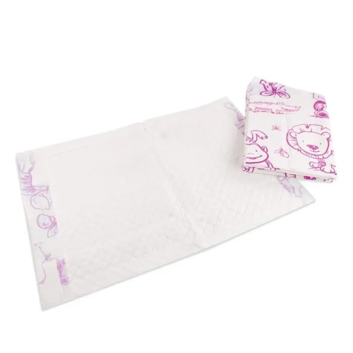 Alèses jetables pour table à langer - Teqler - T-820500 - Bébé - Blanc et violet - 60 x 120 cm-2