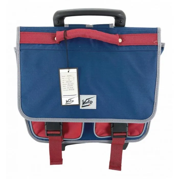 Cartable scolaire avec trolley + trousse offerte "Workids"-2