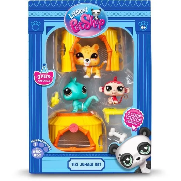 BANDAI - Littlest Pet Shop - Pack Tiki Jungle - 3 animaux et accessoires - BF00515-2