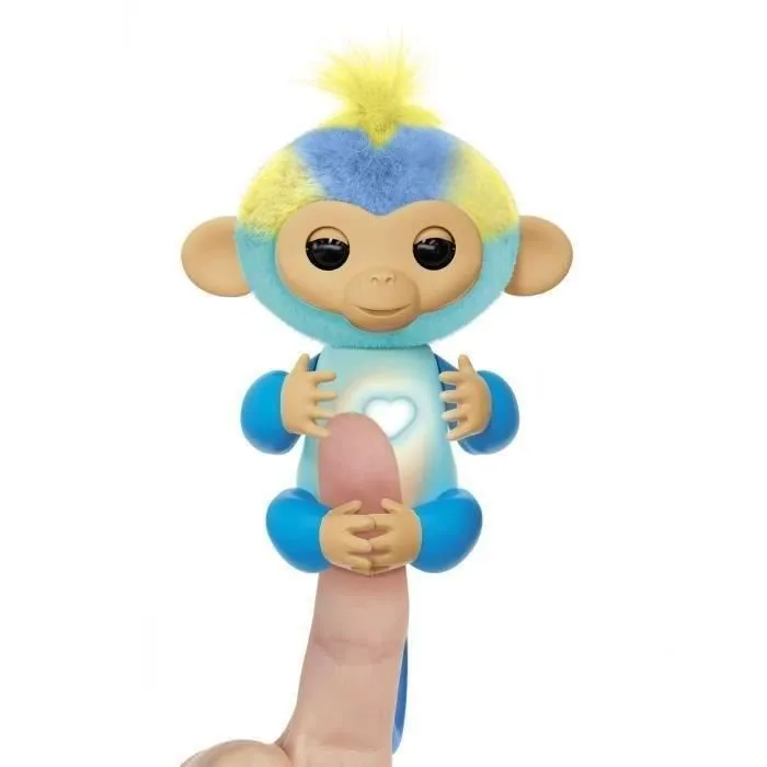 FINGERLINGS - LEO - Petit singe interactif - LANSAY - Animal à fonction - 70 sons et réactions-0