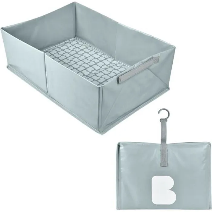 BÉABA - Baignoire Pliable bébé Dès la Naissance - Ultra Compacte - Baignoire Pop Up Camele'o, Bleu-0