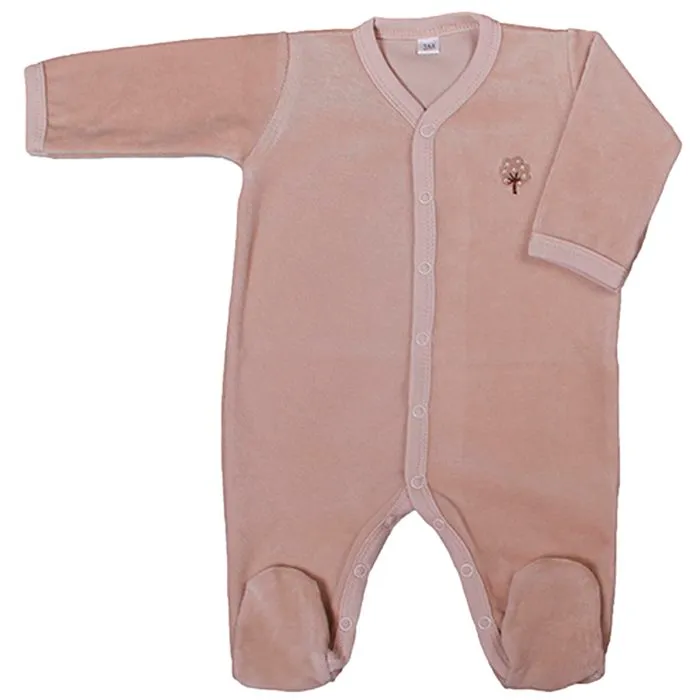 Pyjama velours Coton bio Beige - Éveil et Nature-0
