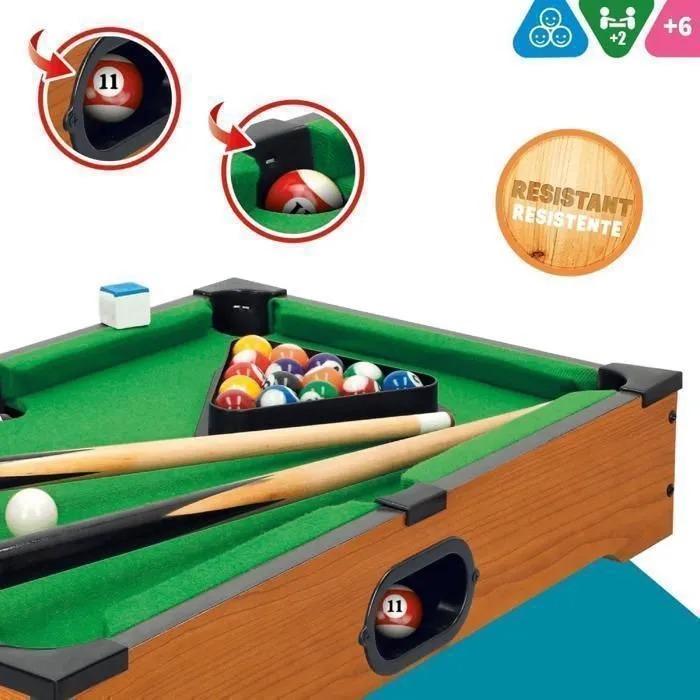 DEVESSPORT Mini Billard de Table avec Retour de Balles - Idéal pour Enfants avec Accessoires.-1