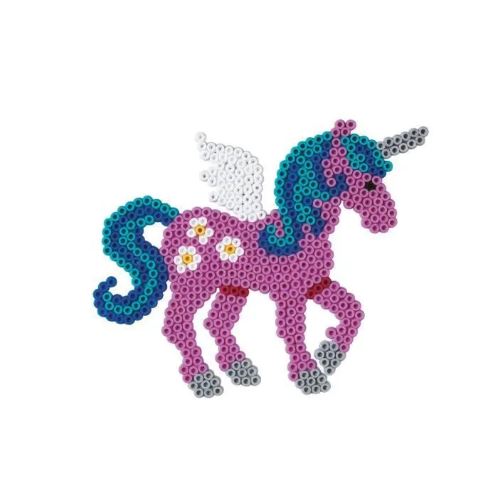 HAMA - Blister perles à repasser taille MIDI et 1 plaque Licorne - Loisirs créatifs - Dès 5 ans-0