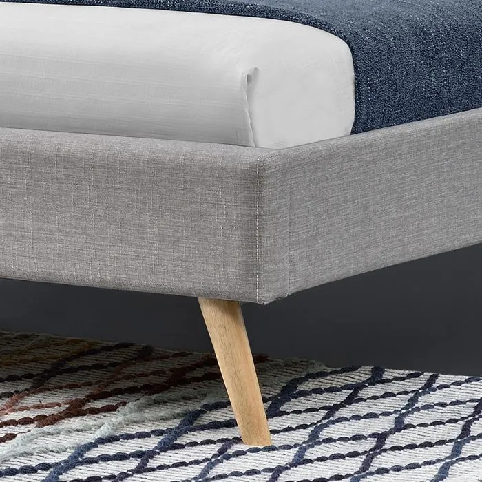 Lit Scandinave gris - HYPNIA - 180 x 200 cm - Contemporain - Design - A lattes-4