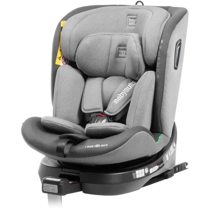 Siège auto - BABYAUTO - AITANA GREY ANTHRACITE - De la naissance à 12 ans - 0-36 kg - I-Size - ISOFIX - Pivotant 360° - ECE R129-0