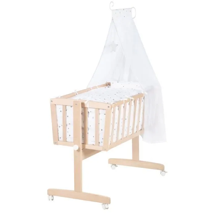Berceau Bébé ROBA Star Magic - Bois de Hêtre - Matelas Inclus - 40x90cm-0