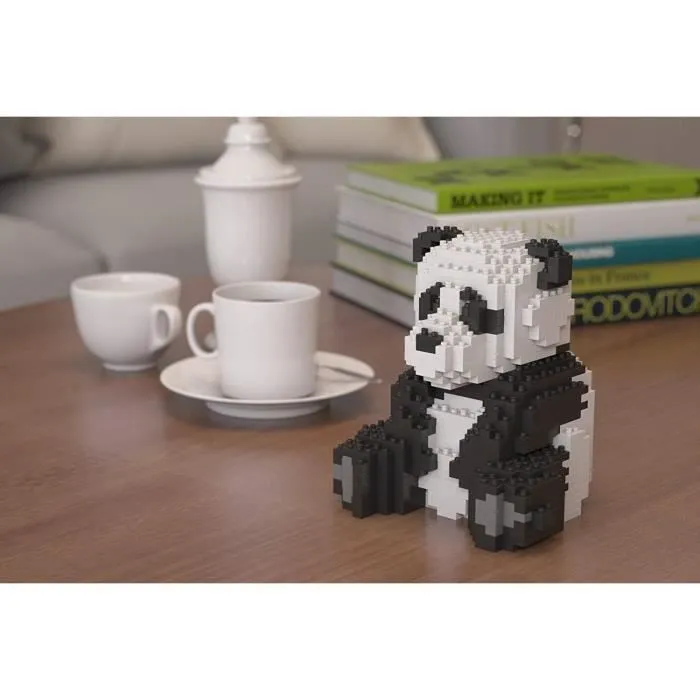 Jeu de construction - JEKCA - Panda assis - 730 pièces - À monter soi-même - Mixte-2