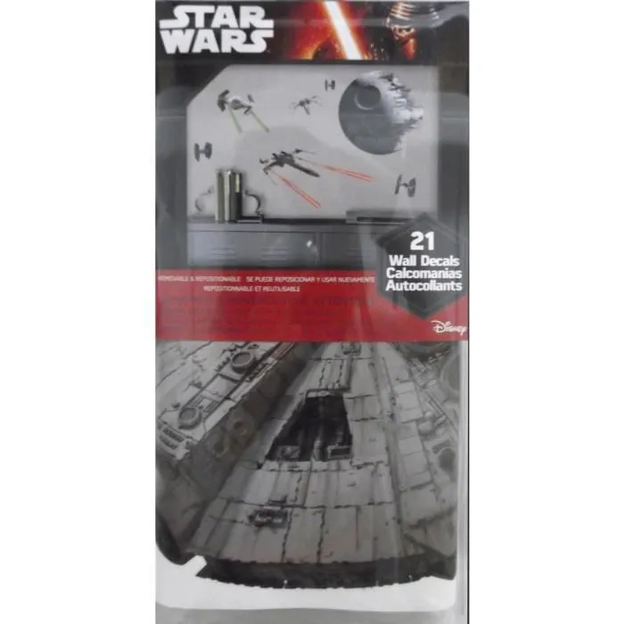 Stickers muraux - ROOMMATES - STAR WARS CLASSIC SPACESHIPS - Repositionnables à vie - Vert-2