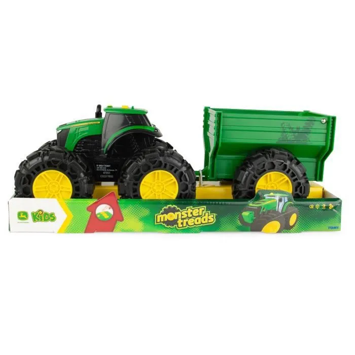 Jouet - Tracteur avec Wagon - Enfant - Vert - A partir de 3 ans - Maxi roues en caoutchouc-3