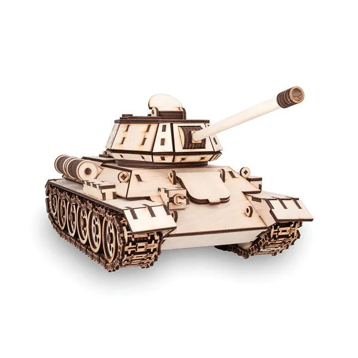 Eco-Wood-Art Kit de maquette 600 pcs T-34 Tank Bois-0