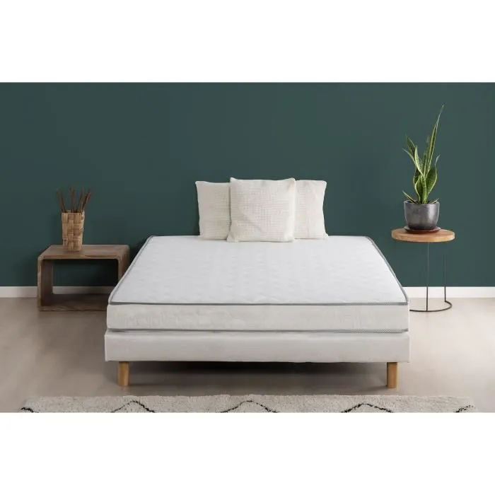 Ensemble matelas + sommier 140 x 190cm - Mousse à mémoire de forme - DEKO DREAM Koysi-0