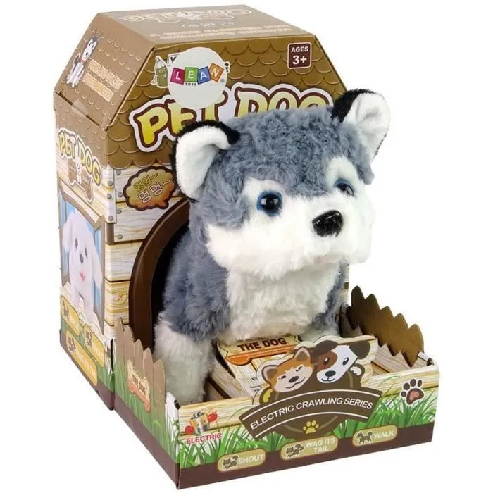 Peluche - Husky - Interactif - Marche - Sons - Queue qui remue-3