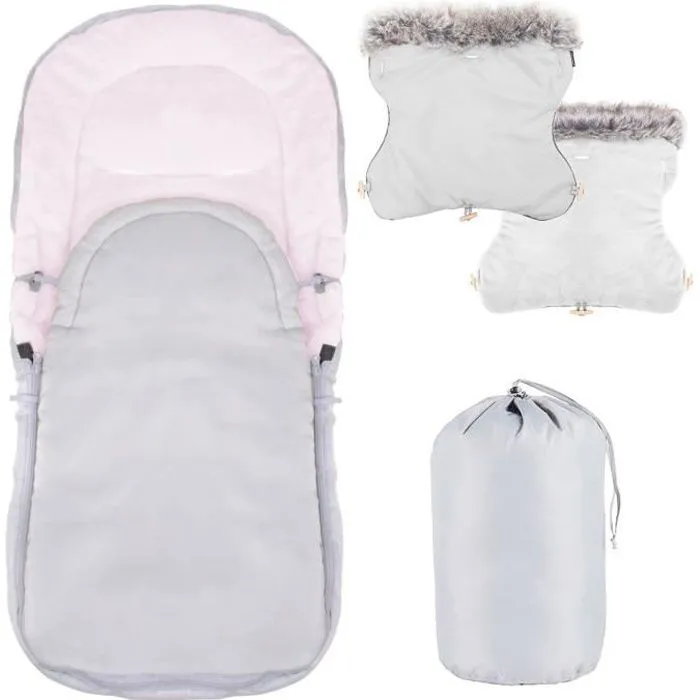 SPRINGOS® Chancelière universelle pour poussette, housse de siège de bébé, sac de couchage,chaude, couvre-jambe avec moufle