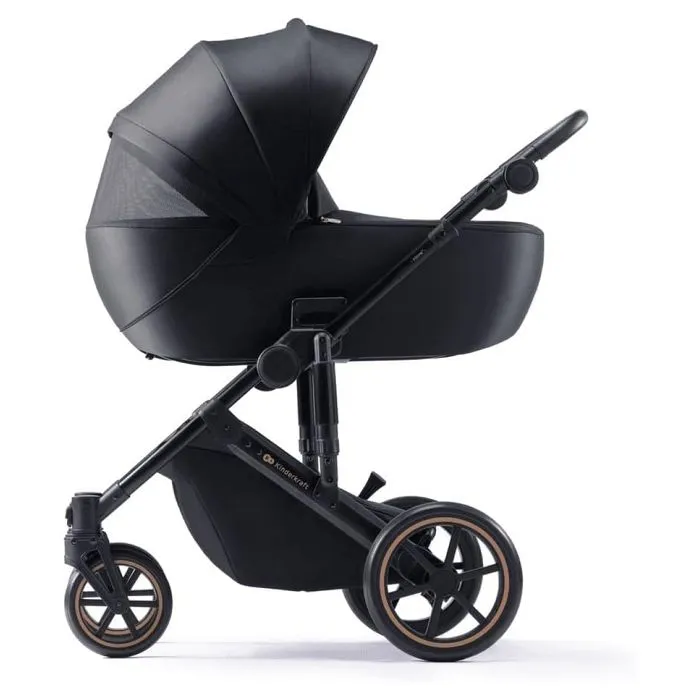 Poussette 2 en 1 Combinée - KINDERKRAFT PRIME2 - jusqu'à 22 kg - avec Nacelle spacieuse - Large plage de réglage - Noir-0