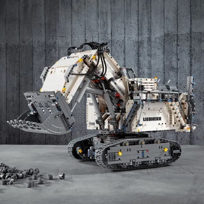 LEGO® Technic 42100 La pelleteuse Liebherr R 9800, Véhicule de Chantier RC Télécommandé, Kit de Construction-1