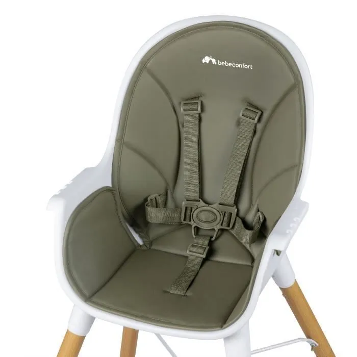 BEBECONFORT AVISTA Chaise haute évolutive, Dès 6 mois jusqu' à 6 ans (30 kg), se transforme en petite chaise enfant, Mineral green-1