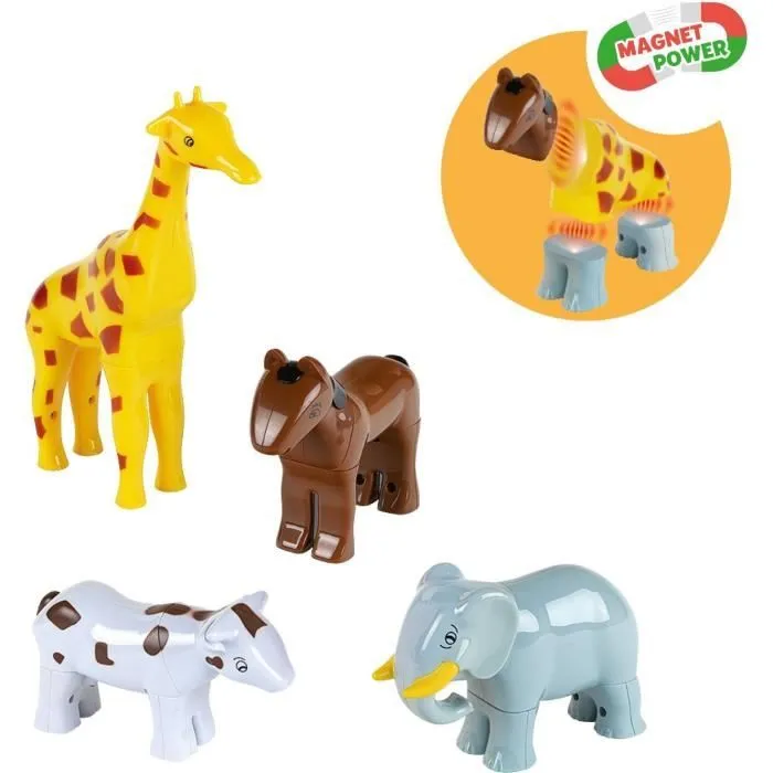 Animaux magnétiques - KLEIN - 0065 - 4 grands animaux Funny Puzzle, boîte ouverte - 16 pièces - Dès 12 mois-2