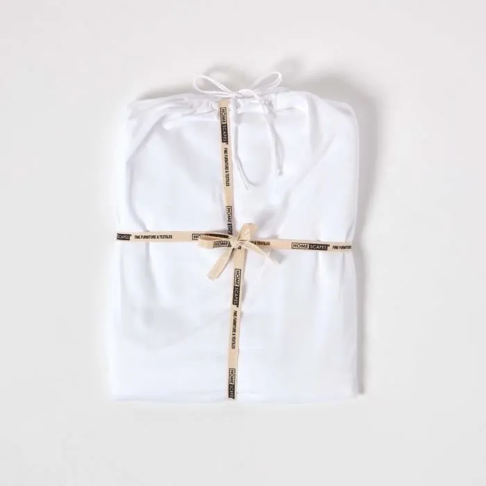 Drap-housse - Coton Égyptien - 140 x 200 cm - 400 fils - Blanc - Biologique-3