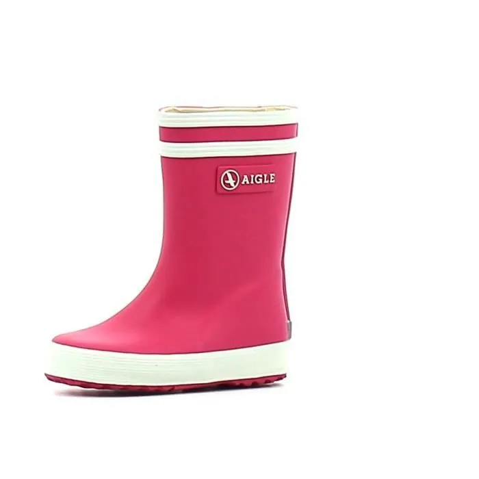 Bottes de pluie - Aigle - Baby Flac - Rose - Bébé - Polyester - Confortable-0