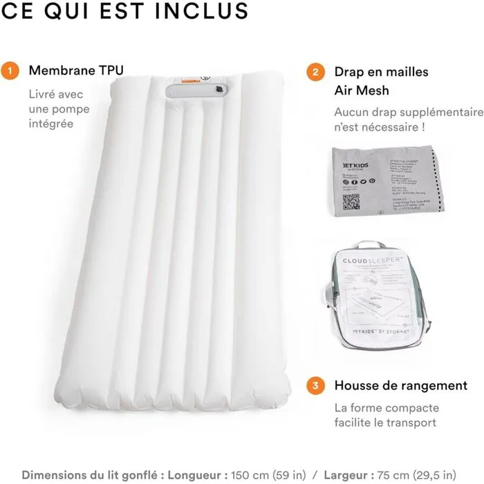 Lit de voyage enfant gonflable CloudSleeper™ JetKids™ by Stokke®-2