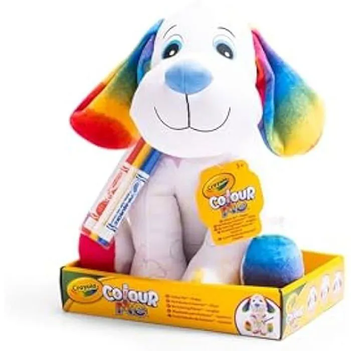Peluche à colorier CRAYOLA - Colour Me Plush - Chiot - Lavable - Cadeau Enfants-0