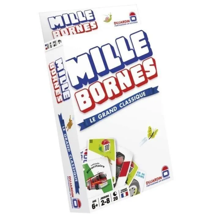 Jeu de cartes MILLE BORNES Le Classique - Format Poche - DUJARDIN - Mixte - A partir de 6 ans-0