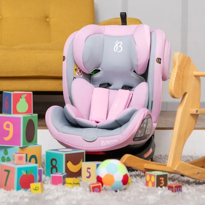 BEBELISSIMO - Siège auto Isofix - pivotant 360 ° - 40-150cm - 0-36kg - i-size EOLE - rose-4