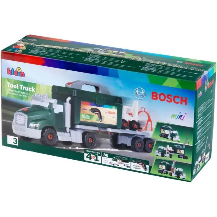 Jouet de bricolage - KLEIN - Camion de bricolage Bosch à monter/démonter - Jeu de construction de plus de 80 pièces.-0