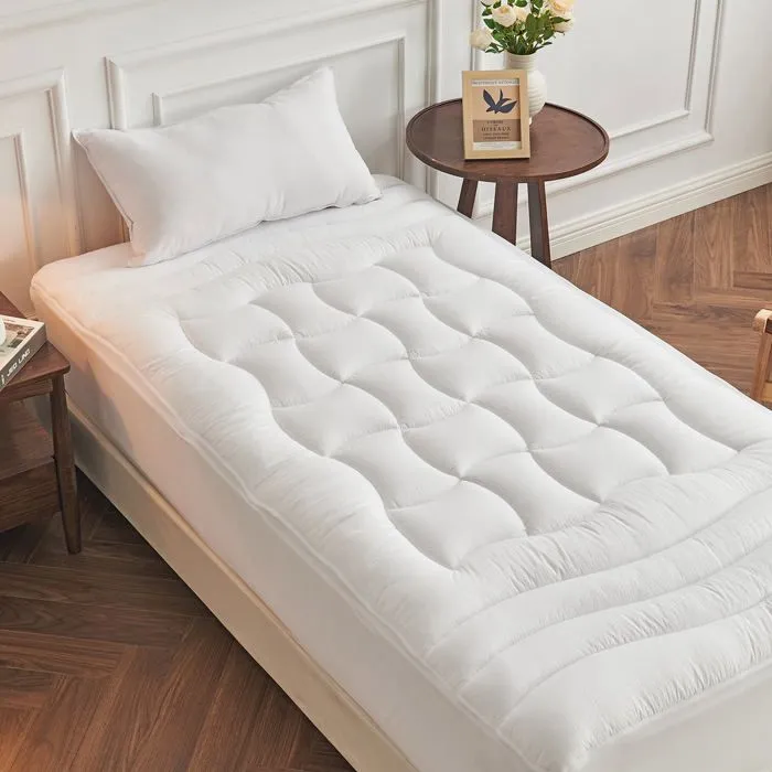 Surmatelas 90x190cm  enfant ConforProtect 2 en 1 | Alèse et protège-matelas intégrés | 7 cm de confort-0