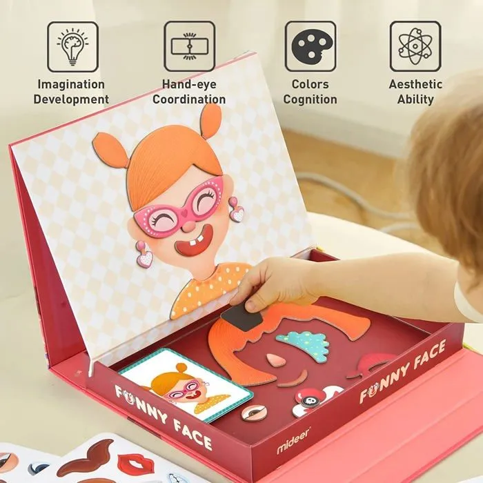 Mideer - Coffret magnétique Funny Face 56 pcs - TROUSSELIER-3