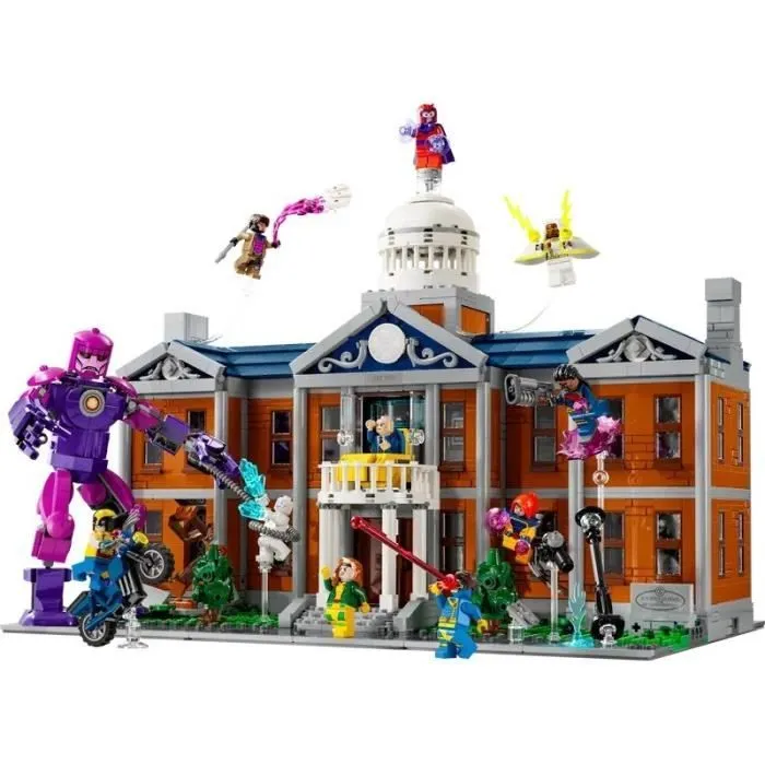 LEGO Marvel Les X-Men : l’institut Xavier - Set de construction pour adultes avec minifigurines dont Wolverine et Professeur X pour-0