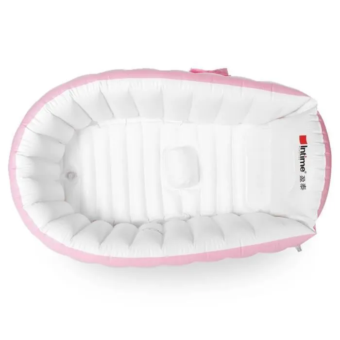 TEMPSA Bébé Nouveau-né Baignoire Gonflable Bain Piscine Portable Pliable Rose-2
