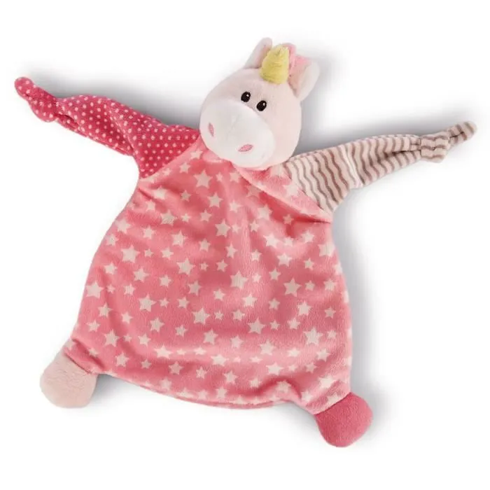 Nici - Doudou plat Licorne Stupsi - env 25 x 25 cm-0