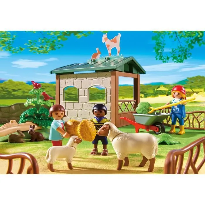 PLAYMOBIL - City Life - Parc Animalier avec Visiteurs - Zoo - Mixte - A partir de 4 ans-4