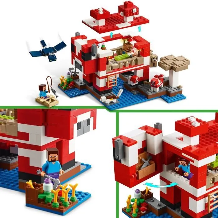 LEGO Minecraft 21270 La maison des Champimeuhs - Jeu de construction pour fille dès 8 ans-2