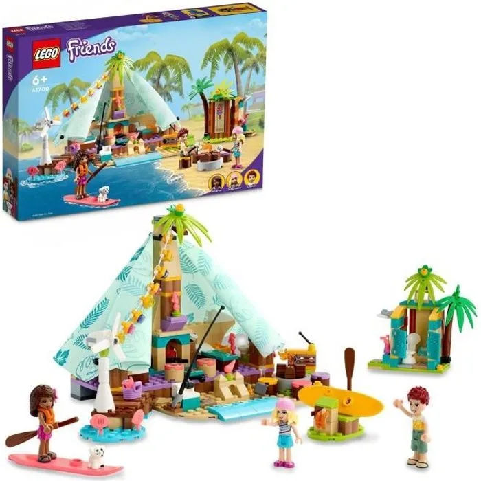 LEGO® 41700 Friends Camping Glamour Set de Glamping, Jouet pour Filles et Garçons dès 6 ans avec 3 Mini-Poupées et Accessoires-0
