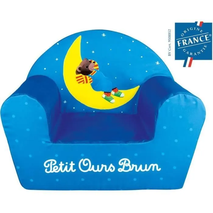 Fauteuil club en mousse Petit Ours Brun pour enfant - Fun House-0