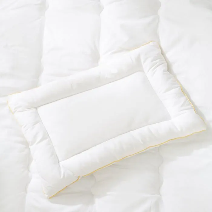 Parure de Lit Bébé Toutes Saisons - ROBA - Couette 80x80 + Oreiller 40x35 - Blanc-4