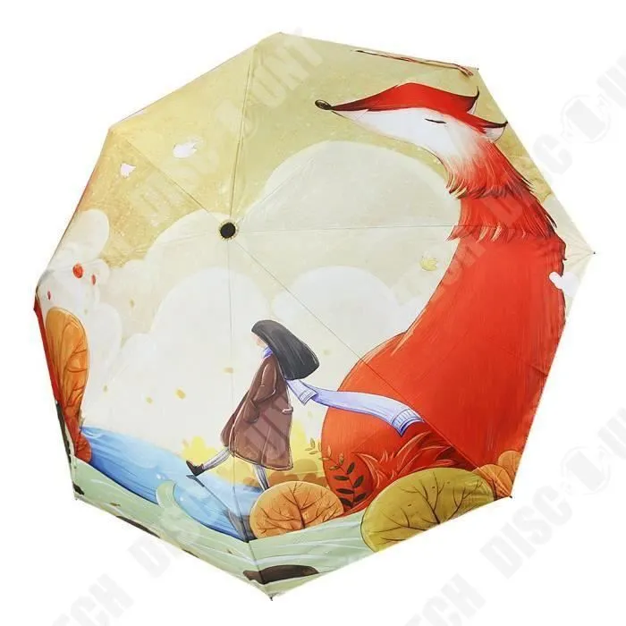 TD® Parapluie Haut de Gamme Design Créatif Art 3D Impression Ombrelle Ultra-Léger Incassable Étanchéité Apparence pliable modèle-1