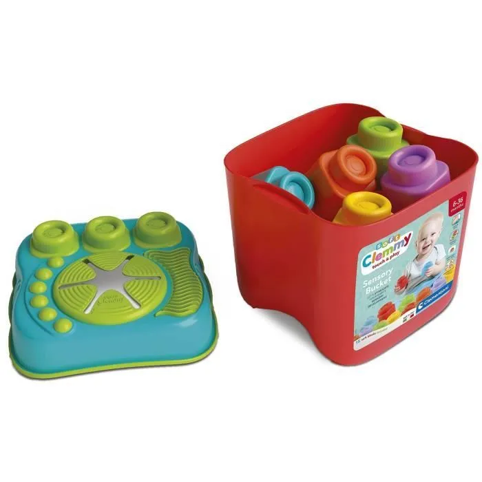 Panier sensoriel Clemmy - CLEMENTONI - 15 cubes - Pour bébé dès 6 mois-0