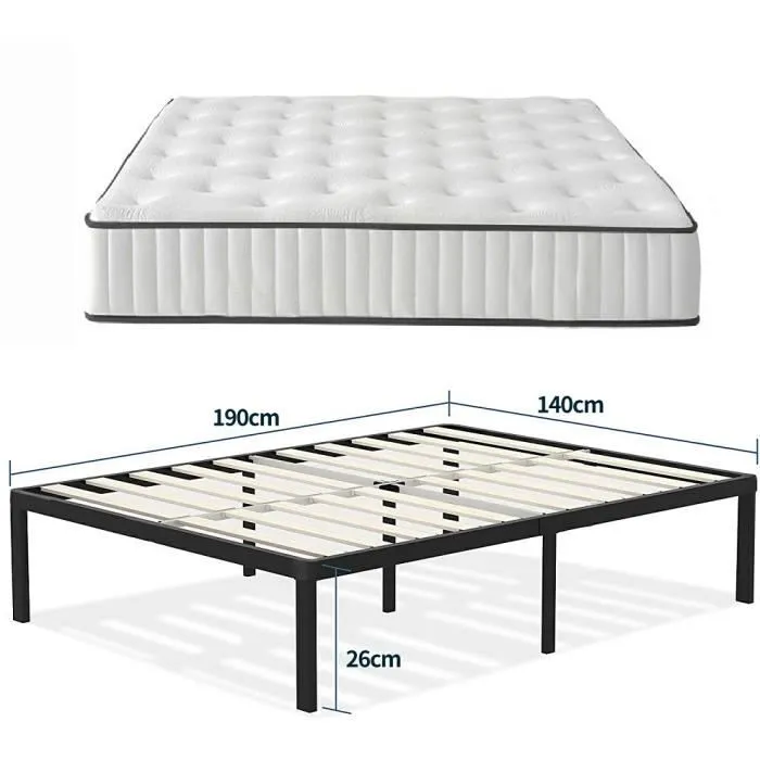 Ensemble Sommier + Matelas 140x190-1