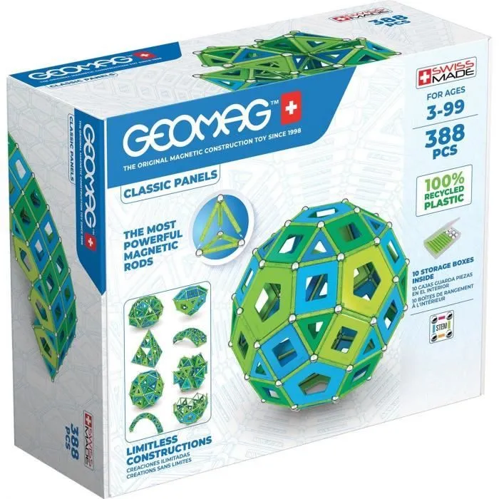 Jeu de construction - GEOMAG - Classic Panels RE Cold - 388 pièces - Plastique - Blanc-0