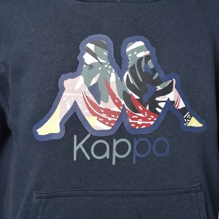 Sweat à capuche - KAPPA - CACHE - Bleu - Manches longues - Col capuche-2
