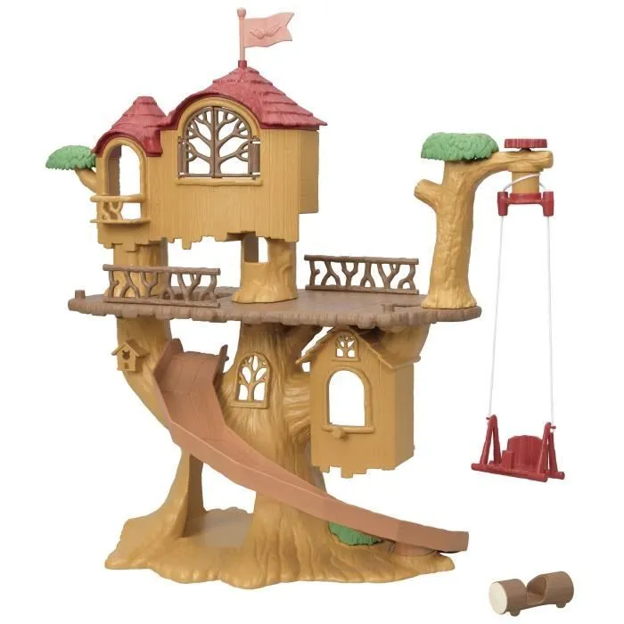 SYLVANIAN FAMILIES - Cabane dans les arbres - Vacances - Balançoire et toboggan pour bébés-2