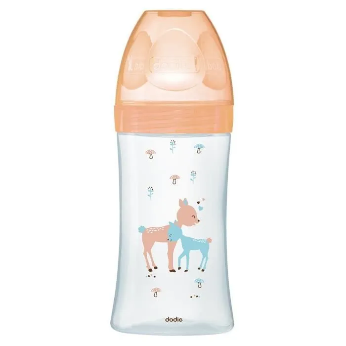 Dodie Biberon Sensation+ Anti-Coliques en Verre +0m Beige Biche 270ml-0
