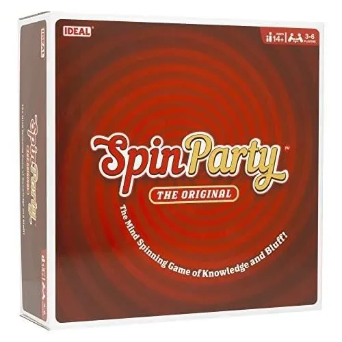 Jeu de société - IDEAL - SPIN PARTY - Plateau rotatif unique - Plus de 1400 questions-0
