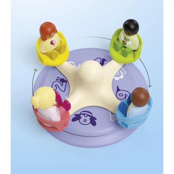 PLAYMOBIL Junior 71701 Enfants et tourniquet, Comprend quatre personnages et un tourniquet, Dès 1 an-3