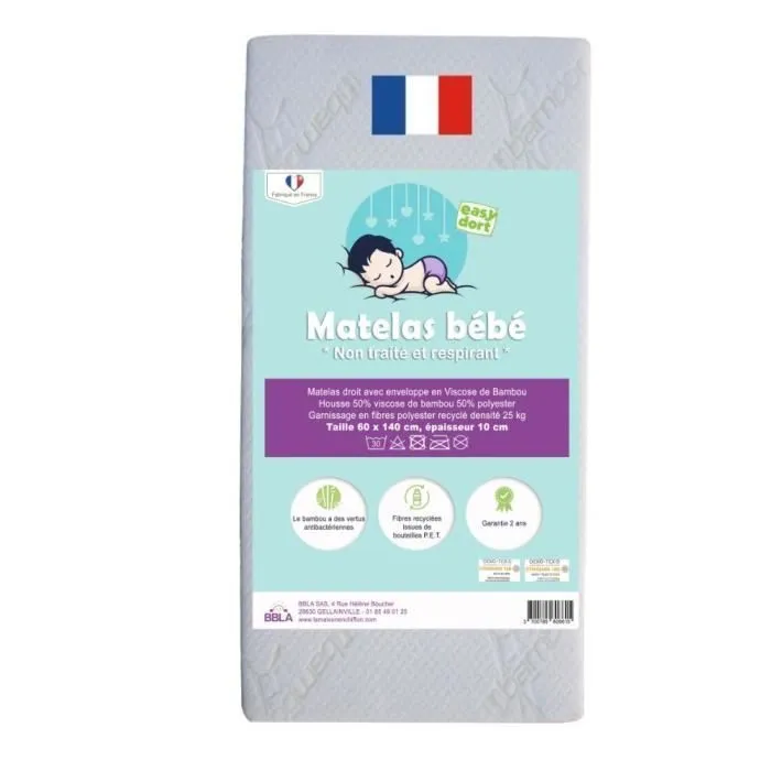 Matelas 60x140 cm berceau bébé ou lit bébé-1
