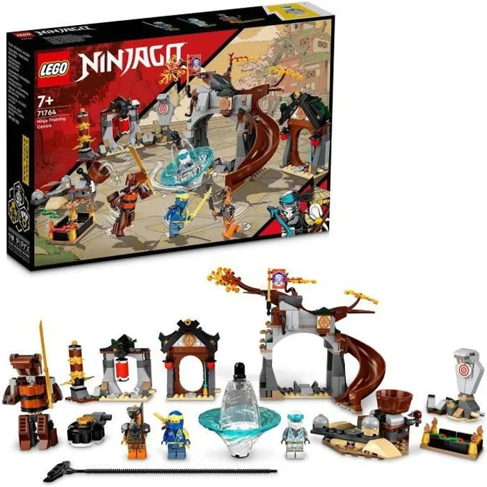 LEGO® 71764 Ninjago Le Centre D’Entraînement Ninja, Toupie Jouet Pour les Enfants Avec les Minifigures Zane & Jay-0